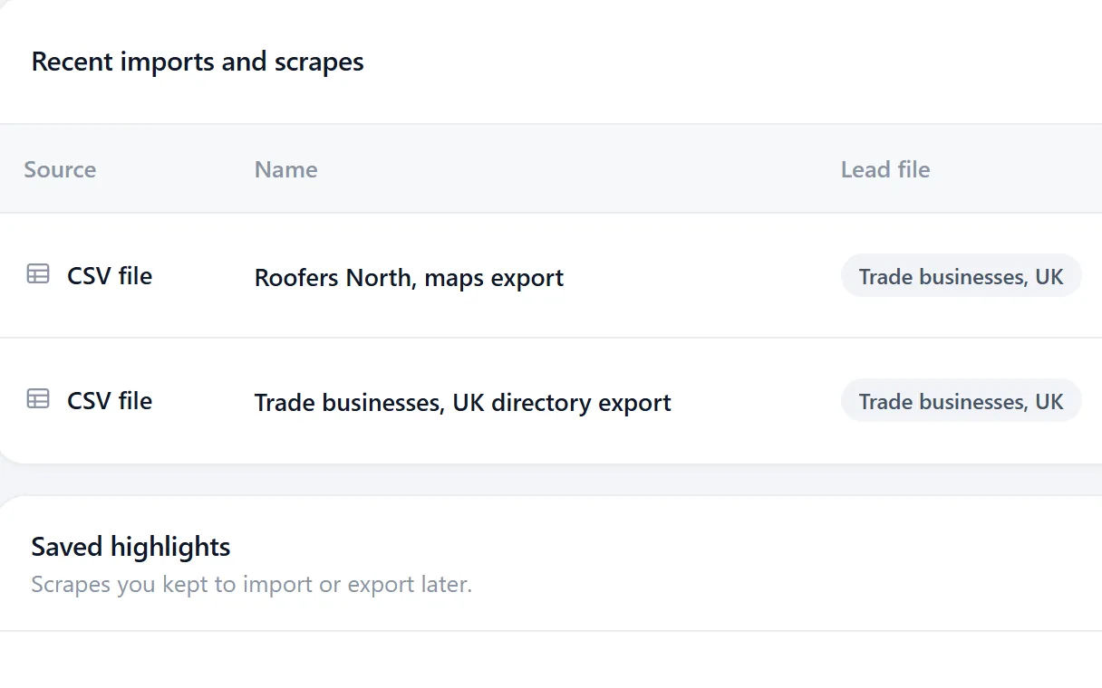 List of imports and scrapes in Riftjaw